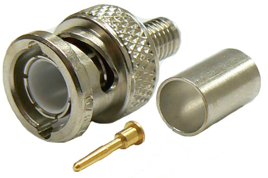 75 Ohm BNC crimp male connector for RG58